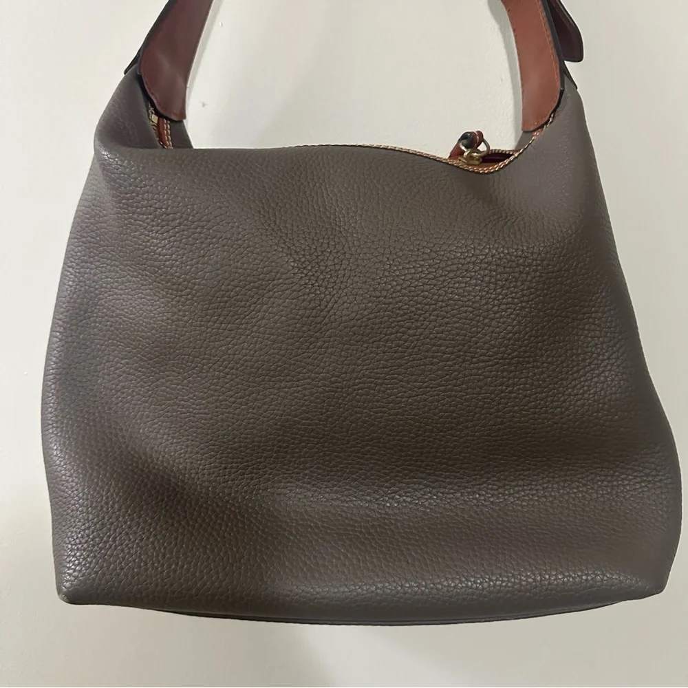 Dooney & Bourke Gray Pebble Grain Leather Paige Sac‎ Hobo Bag